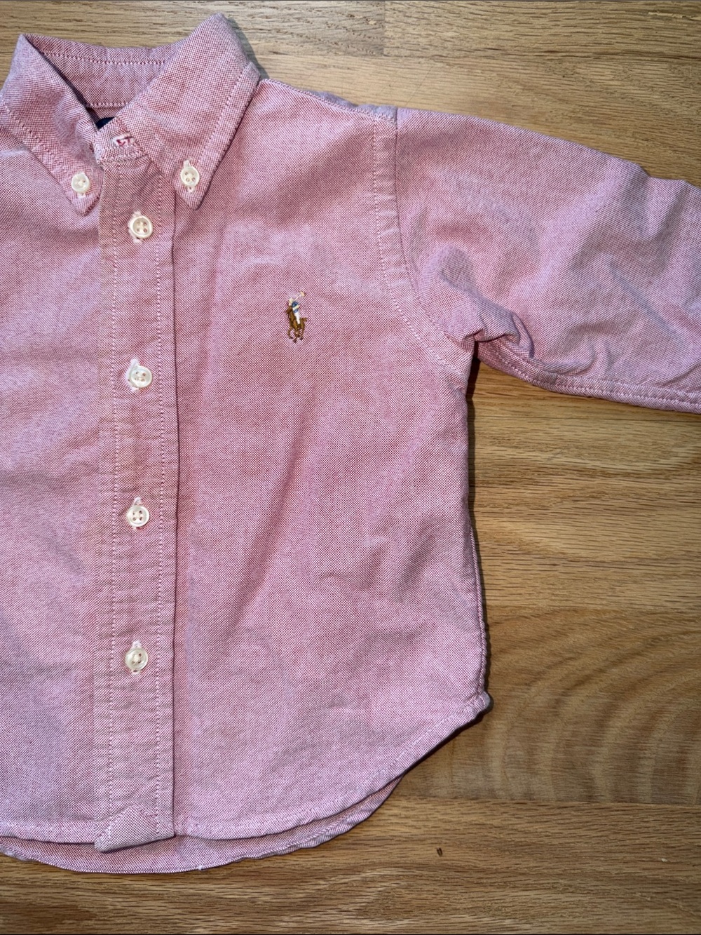 Ralph Lauren Boys Pink Oxford Button-Down Shirt sz 12 mos